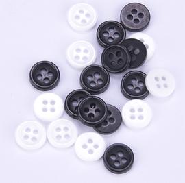 Button 9 mm black-white MIX