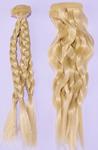 Hair for dolls 25 cm wavy with a straight end