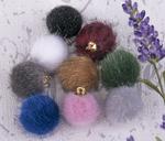 Fur button - pendant 16 mm