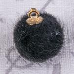 Fur button - pendant 16 mm