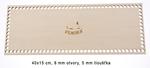 Bottom plywood rectangle 40x15cm/8mm