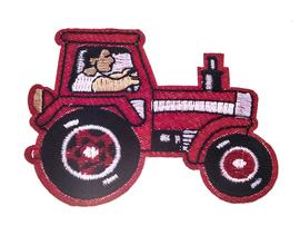 Patch tractor red 80x62mm