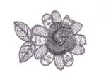 Ribbon flower with lurex 60 mm