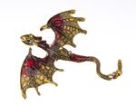 Dragon brooch 70x60mm