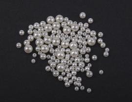 Beads for stringing white MIX 100 pcs