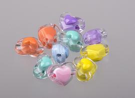 Heart bead MIX 18x14mm/10pcs