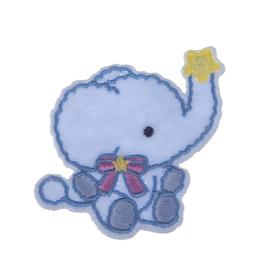 Patch elephant with bow 70x65mm