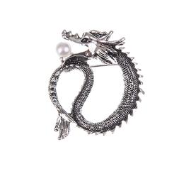 Silver snake brooch 35mm