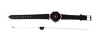 Watch with a black chain