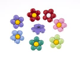 Button 18mm plastic flower