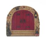 Wooden door decoration 8x7cm