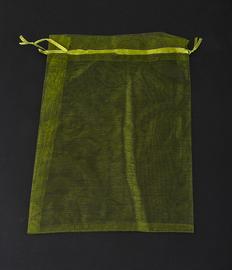 Green organza bag 17x23cm