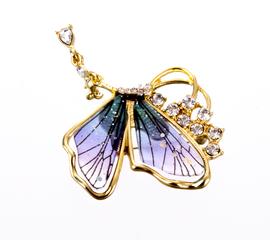 Rainbow butterfly brooch 68x40mm