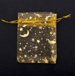 Organza bag stars 70x90 mm