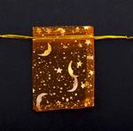 Organza bag stars 70x90 mm