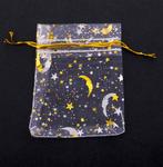 Organza bag stars 70x90 mm