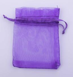 Organza bag purple 85x65 mm