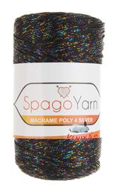 Macrame Poly 4 silver Yarn