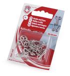 Hook + eye fastening 18+16 mm/6 ks