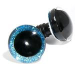Eyes 3D 20 mm glitter blue