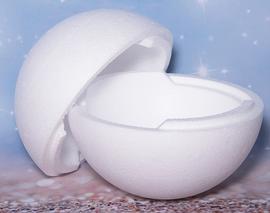 Styrofoam sphere 250 mm hollow sphere, 2 parts
